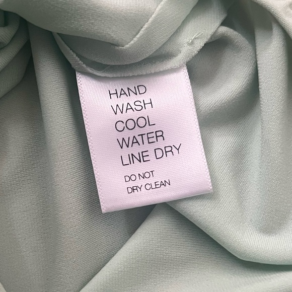 NWOT Norma Kamali Diana Asymmetric Ruched Gown XS Seafoam - Picture 7 of 8